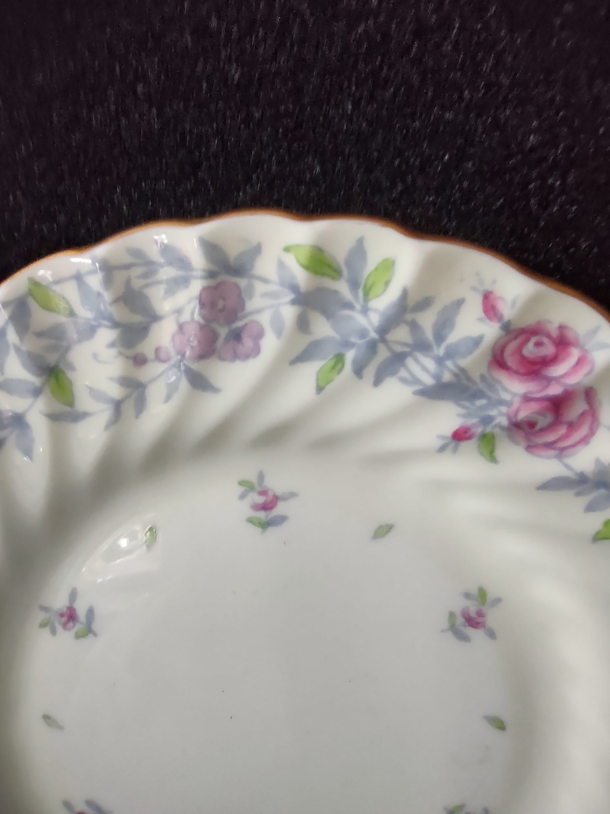 Vintage Minton Printemps Bread Butter Plate Bone China Floral Gold x 7 (Lot 5473