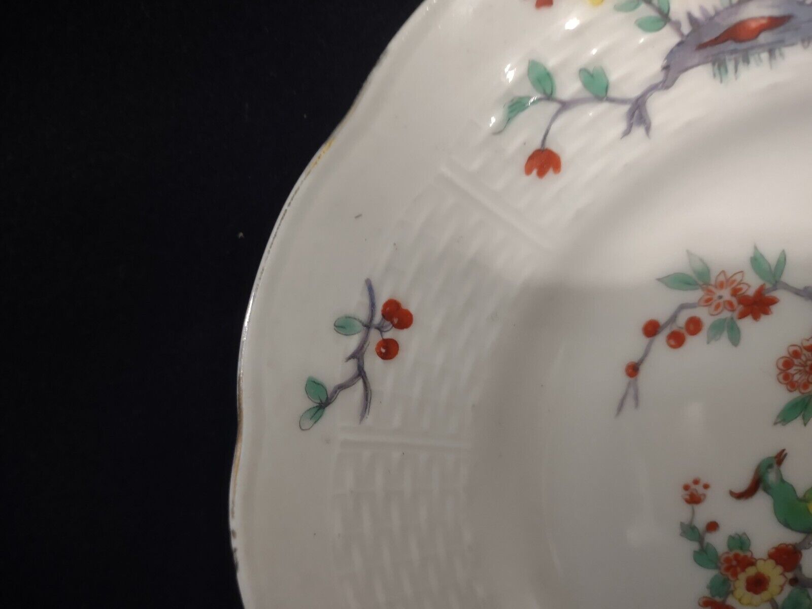Haviland Limoges France Gold Trim Pheasant 7-1/2" Dessert Plate (lot 698)
