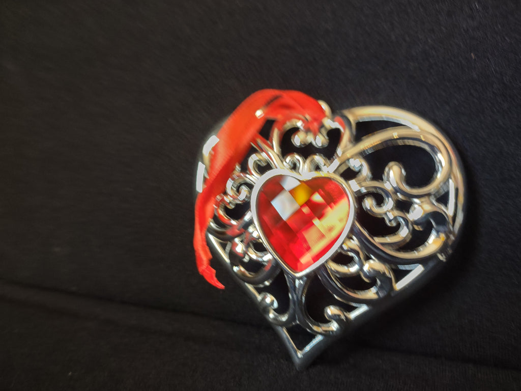 Lenox Red Gem Heart Christmas Tree Ornament (lot 1662)