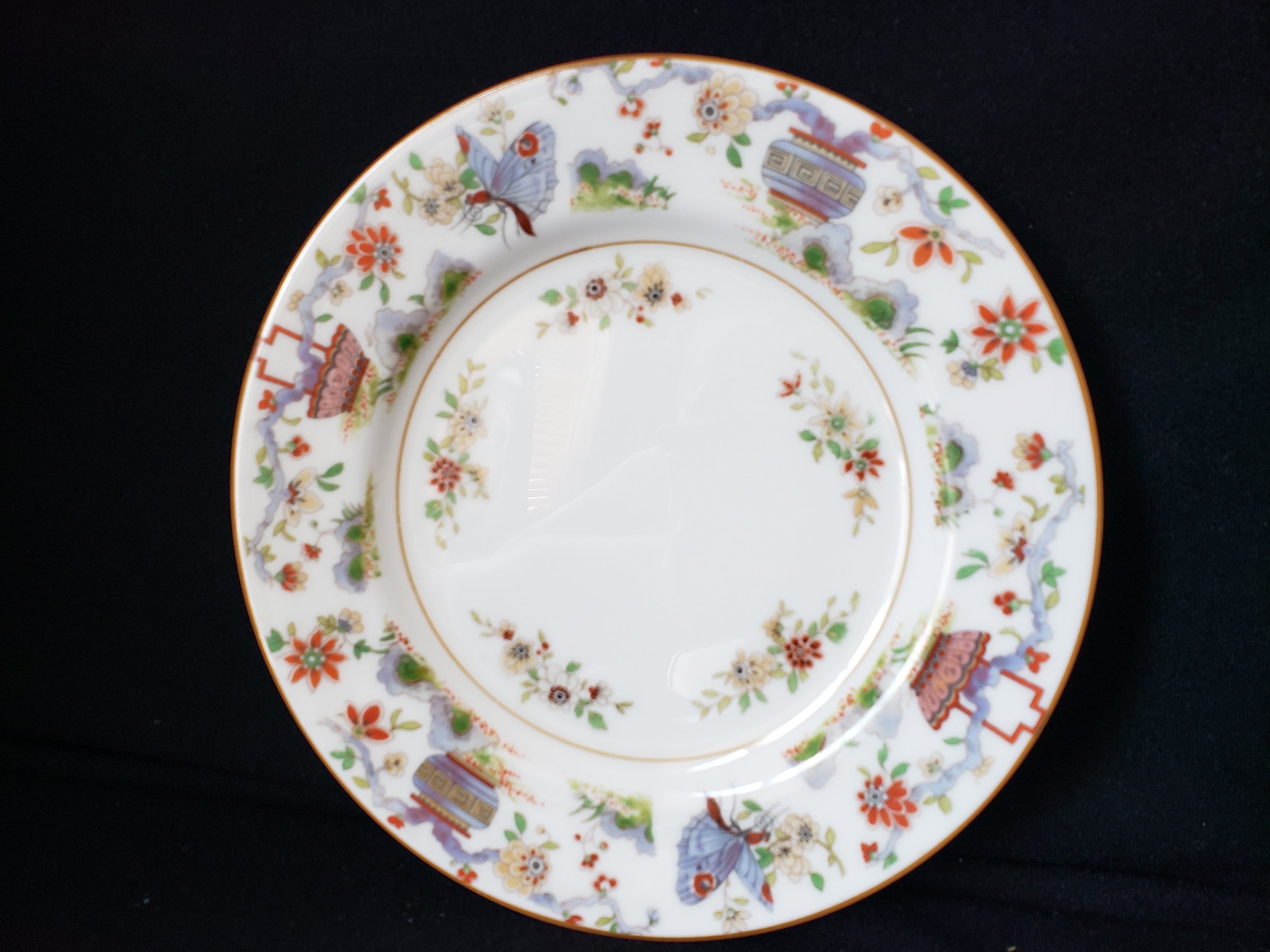 Vintage Royal Worcester Higgins Seiter Butterfly Salad Plate 8" (lot 2123)
