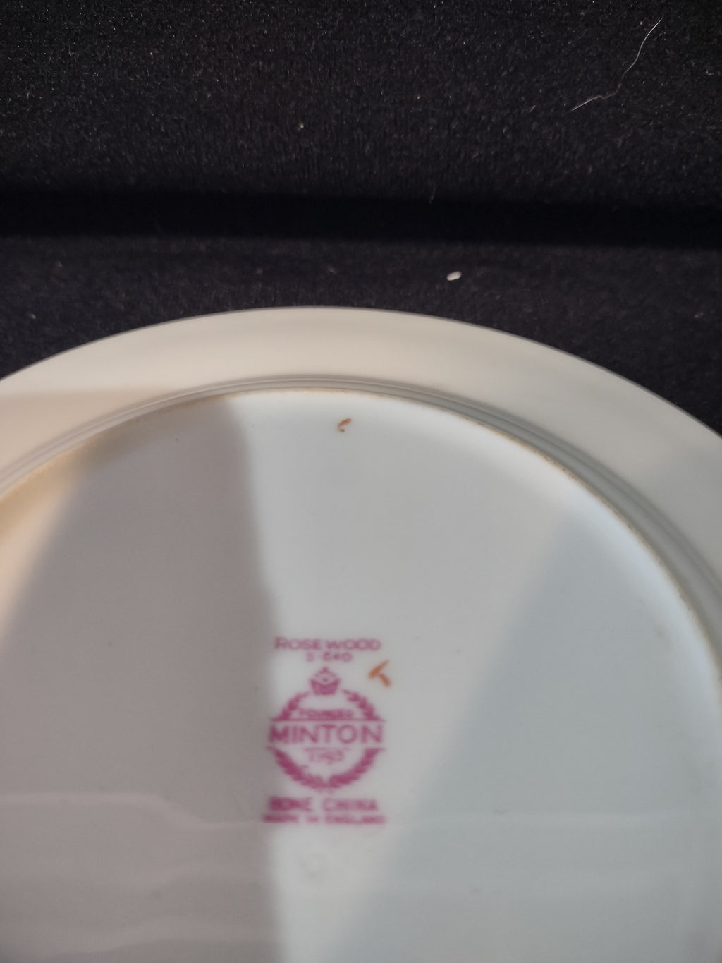 Vintage Minton Rosewood Bread Butter Plate Bone China Pink Gold x 4 (Lot 5435)