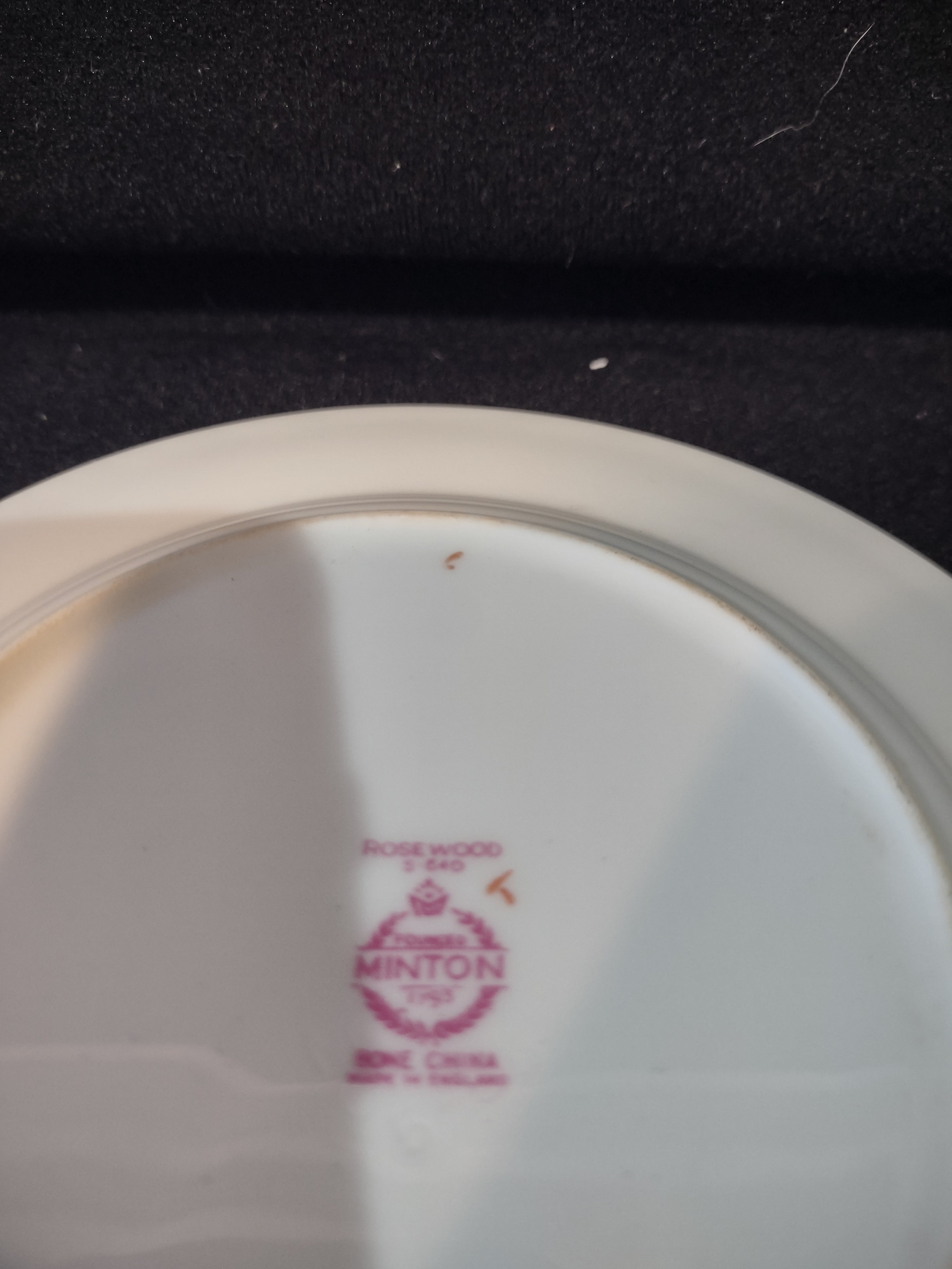Vintage Minton Rosewood Bread Butter Plate Bone China Pink Gold x 4 (Lot 5435)