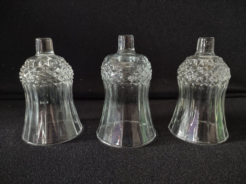 Vintage Homco Home Interiors Votive Ribbed Diamond Candle Holder x 3 (lot 5404)