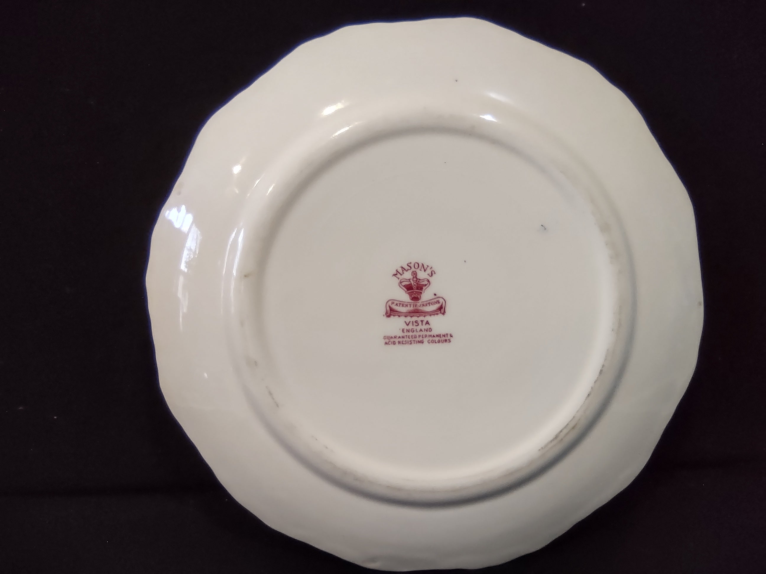 Vintage Dinner Plate Mason Vista Ironstone England (lot 5687)