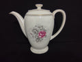 Vintage Collectable Gray Dawn Rosenthale Coffee Pot Floral Pink Rose (lot 239)