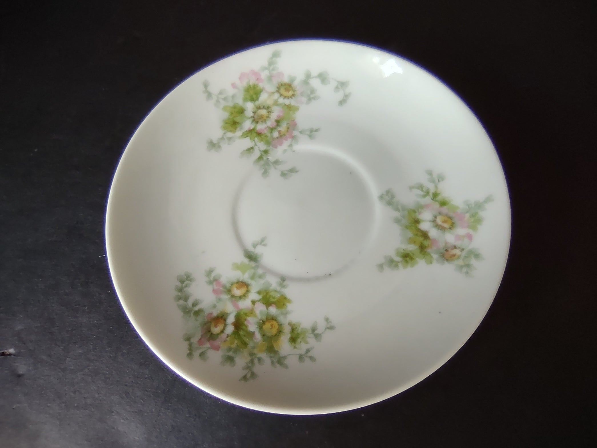 Haviland Limoges GDA Saucer ONLY Pink Daisy Daisies (lot 879)