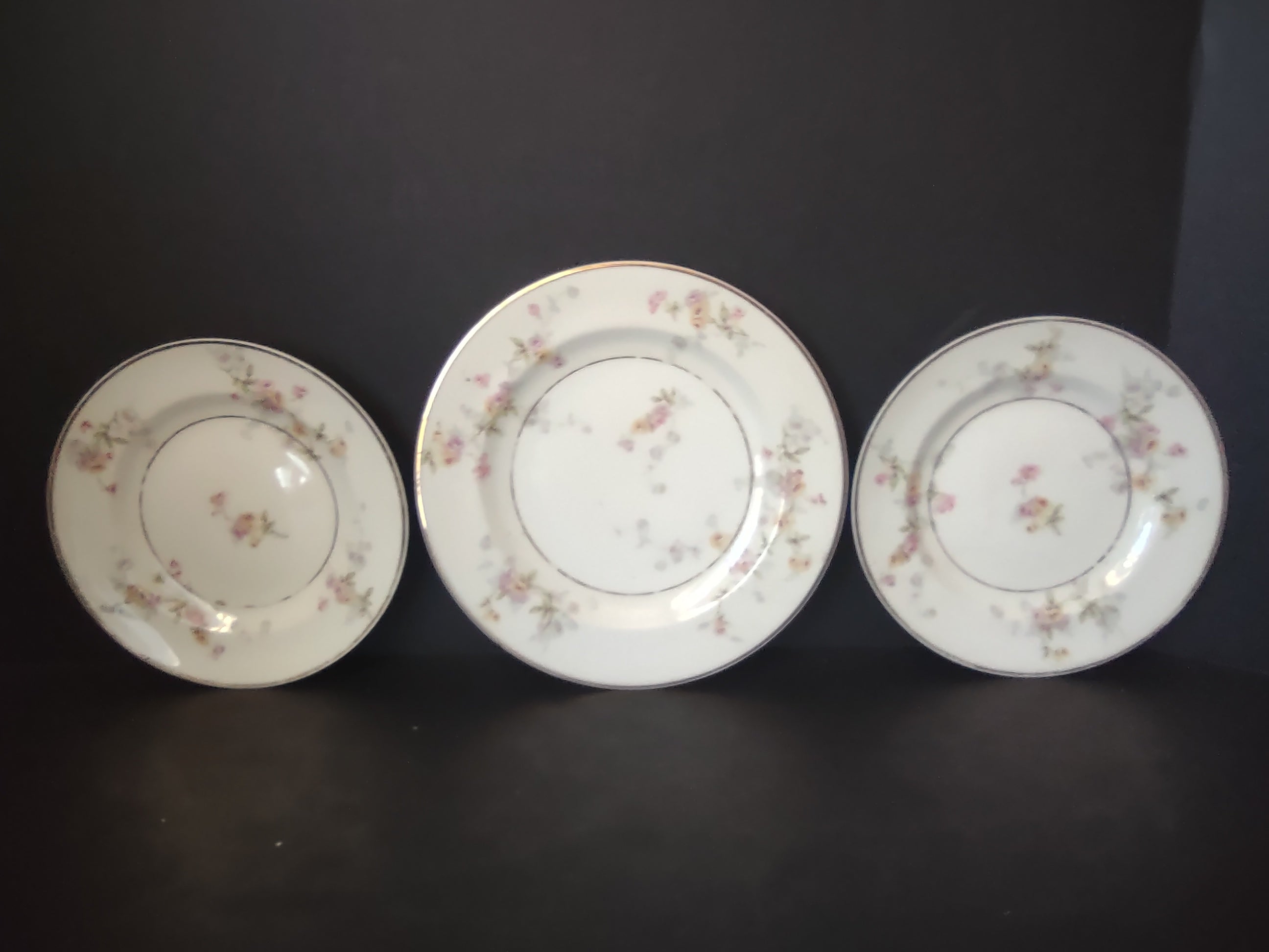 Haviland France Limoges 2 x Bread/Butter 1 x Dessert Plate (lot 1094)