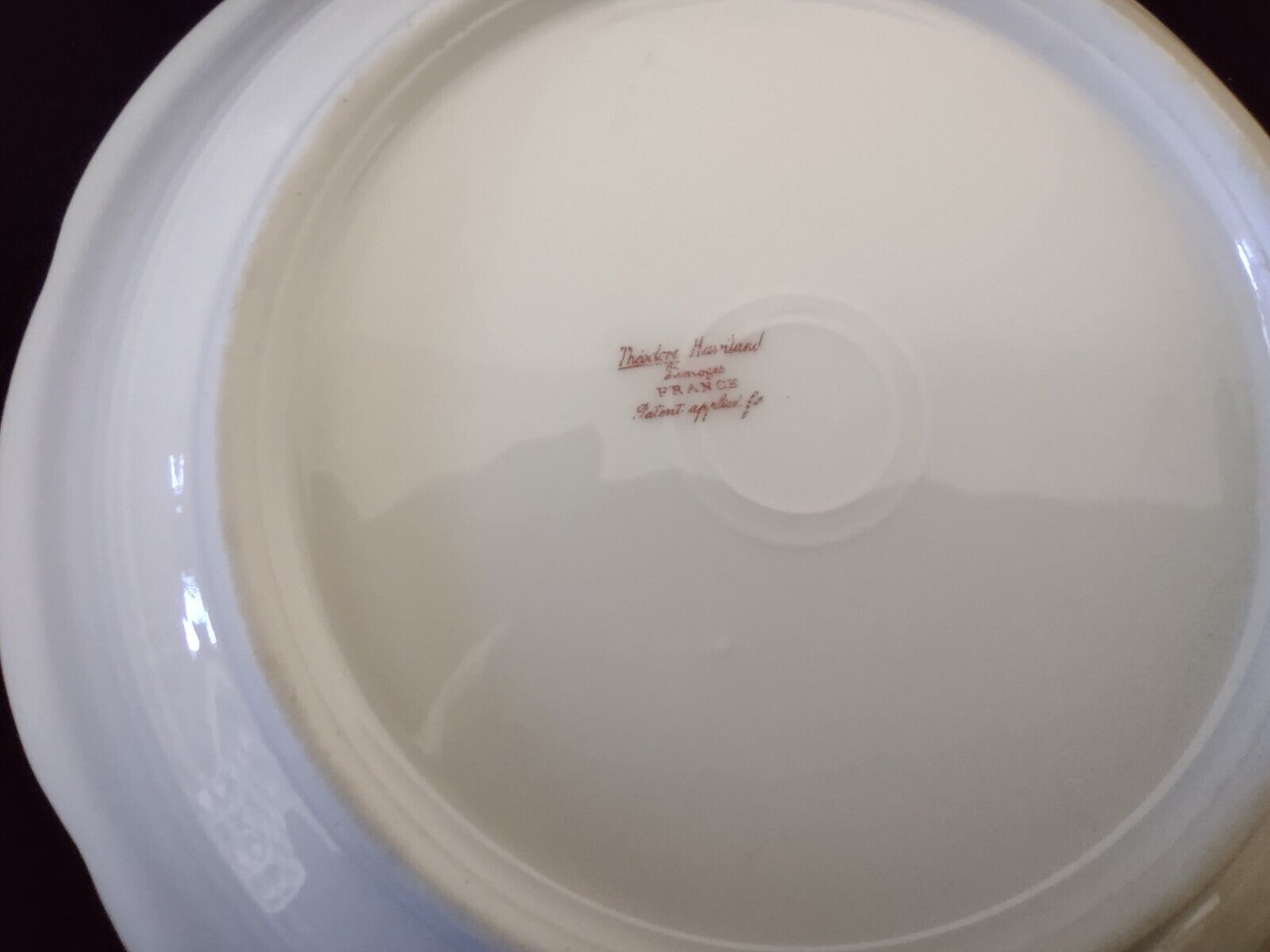 Haviland Limoges White Coupe Salad Plate 7-1/2" Gold Trim (lot 308)
