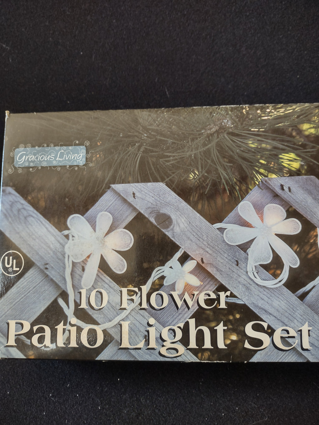 Patio 10 White Flower Light Set Indoor Outdoor 9 1/4' (Lot 4305)