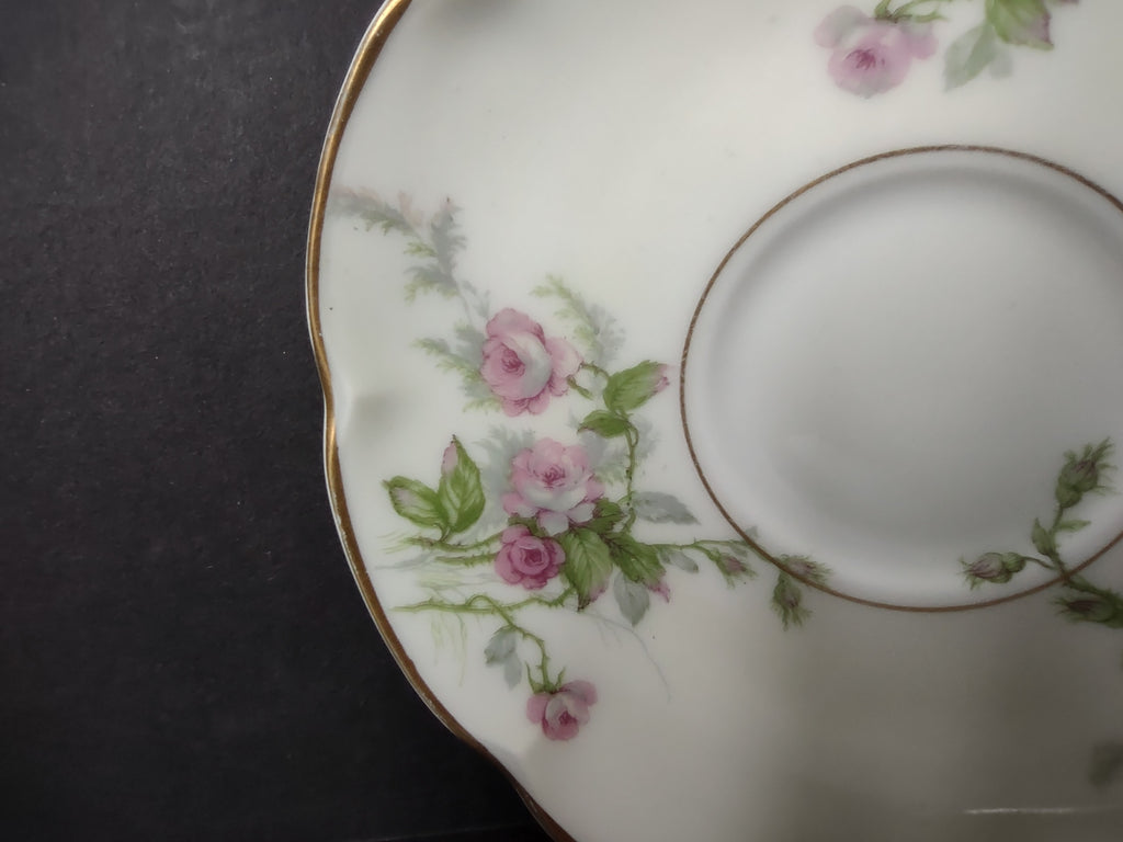 Vintage French Chic Haviland Limoges White Jewel Saucer 5-3/4" Floral (lot 807)
