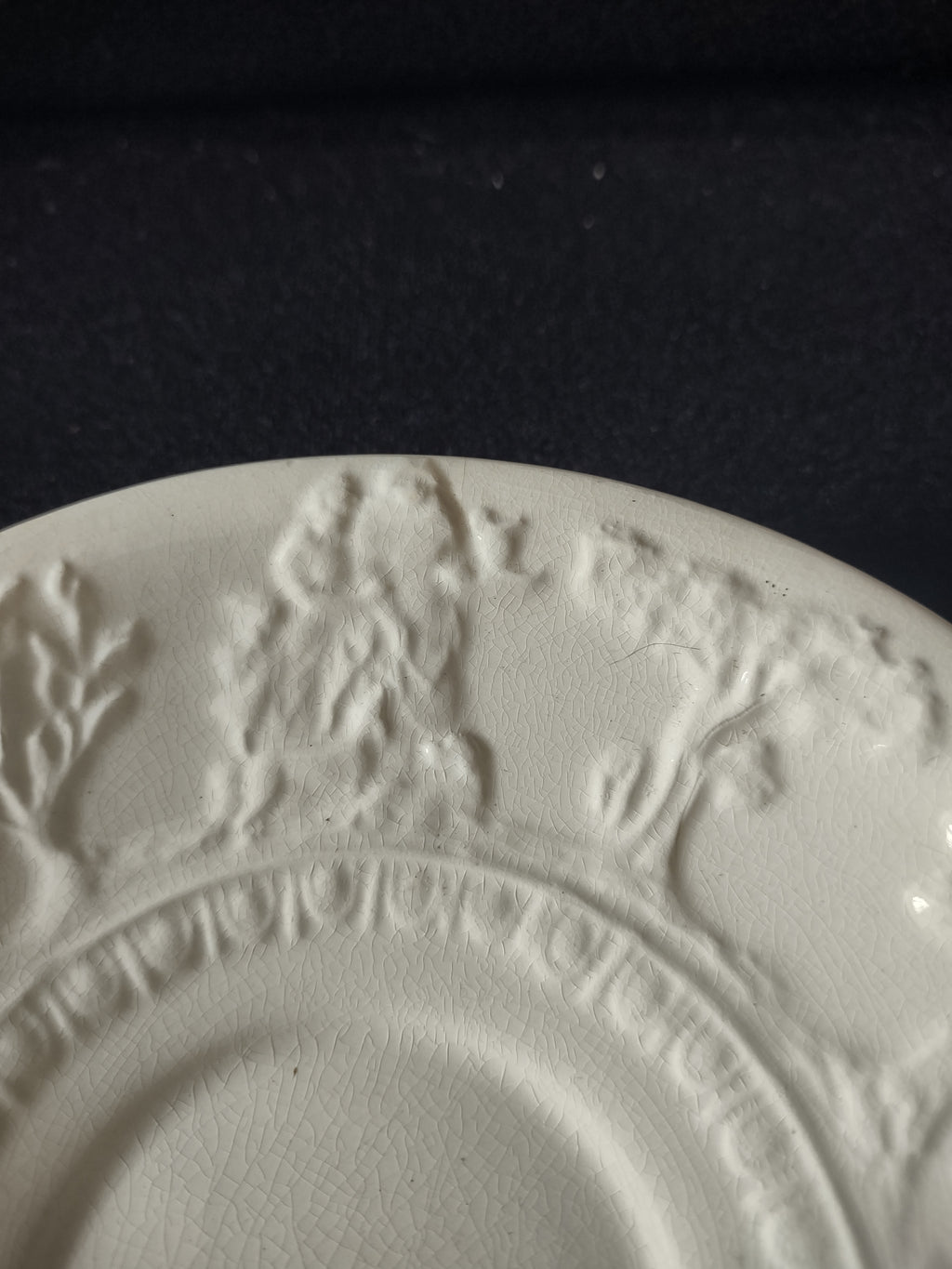Vintage T G Green Teacup Saucer White Ironstone Hunt Club IMPERFECT (Lot 5664)