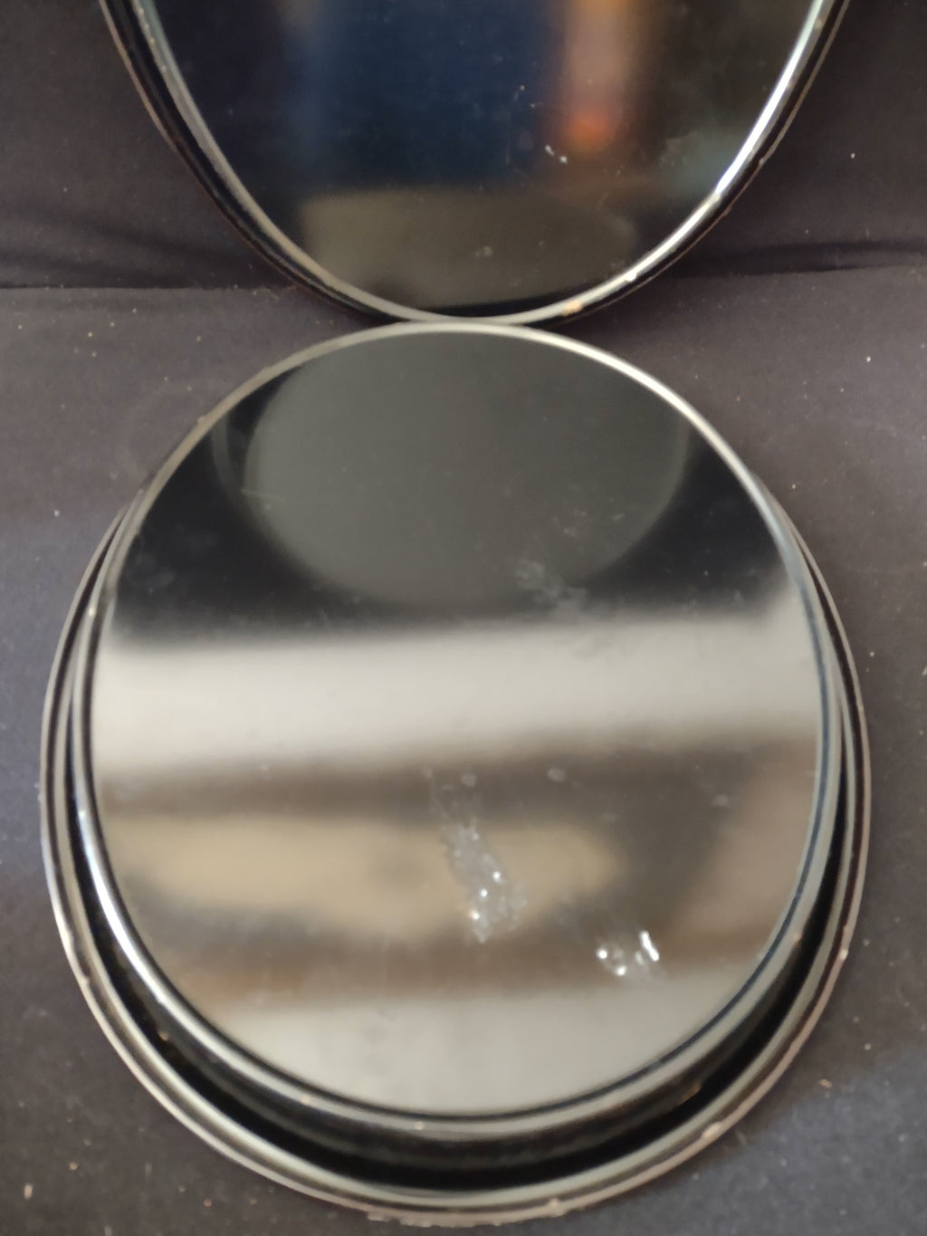 Vintage Coca Cola Tray x 2 Metal Oval Advertisement Woman (Lot 3789)