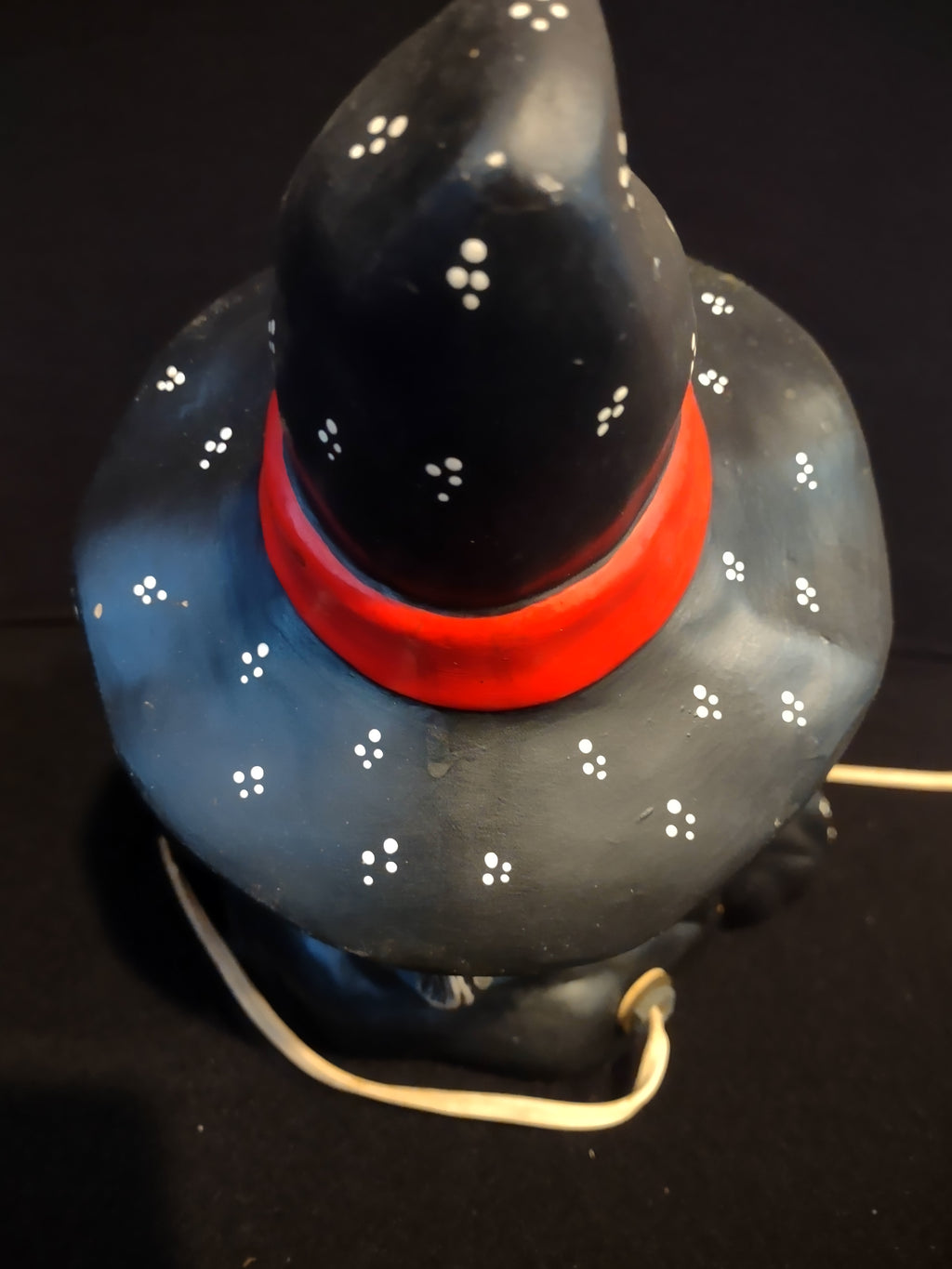 Vintage Halloween Nowell's Mold Witch with Jack-o-Lantern Pumpkin (lot 2545j)
