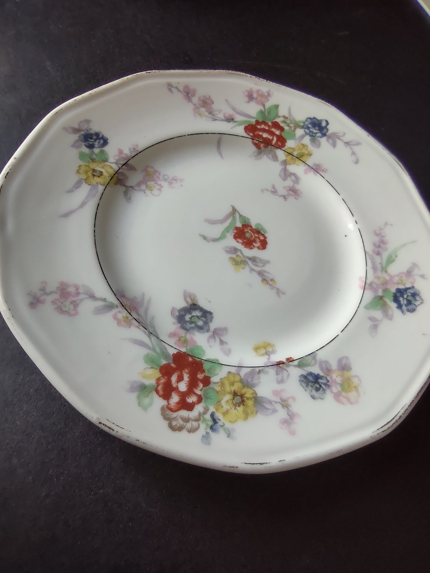 Haviland Limoges White Jewel Cream Soup Bowl & Bread/Butter Plate Floral (lot 803)