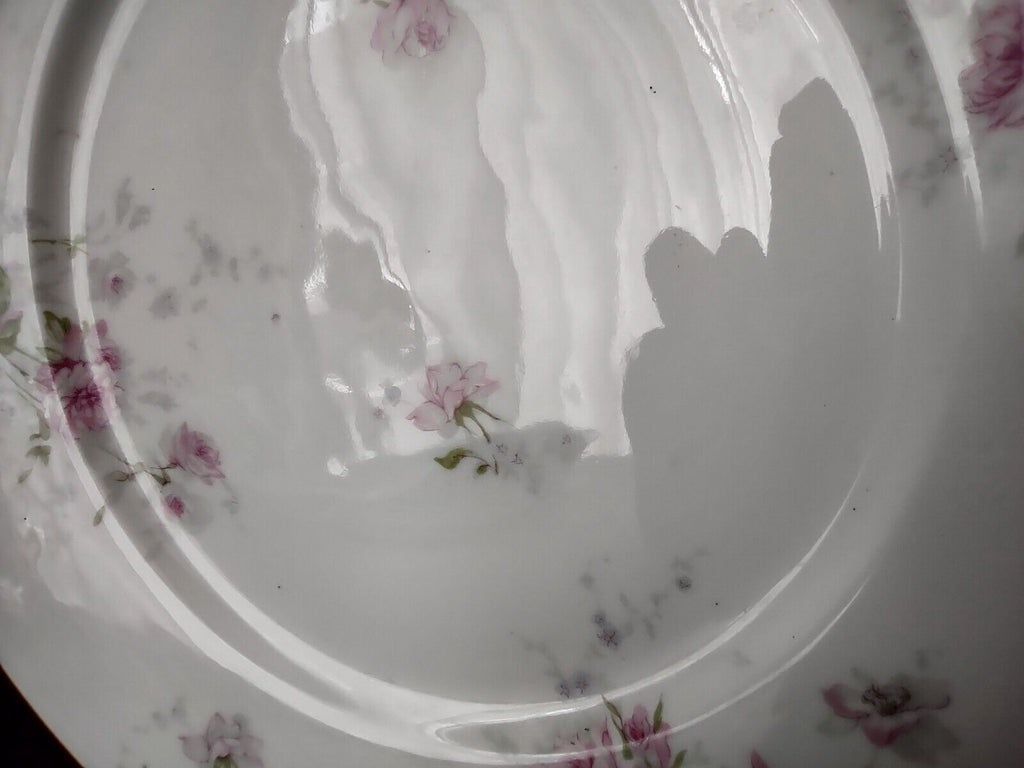 Haviland Limoges France Dinner Luncheon Plate Serving Platter Rose (lot 742)