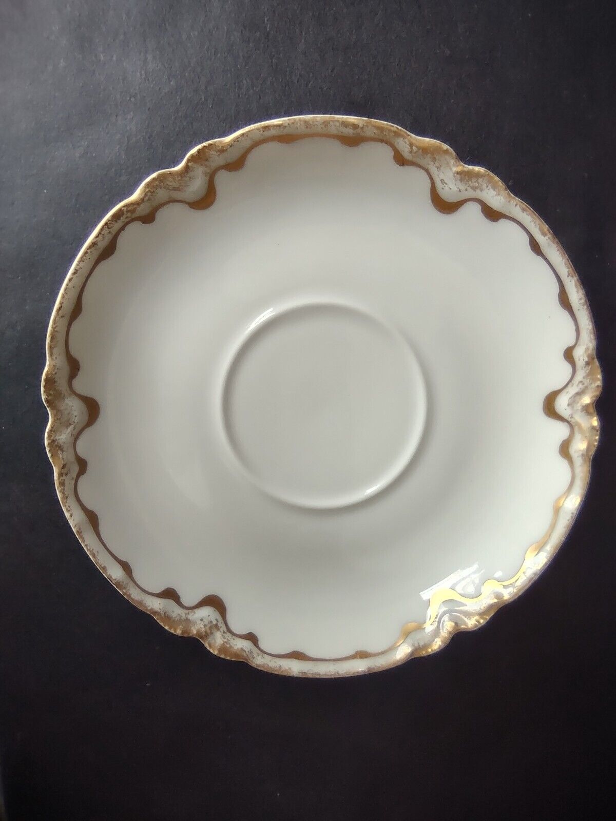 Haviland Limoges Double Gold Trim Saucer Plate 5-1/2" (lot 644)