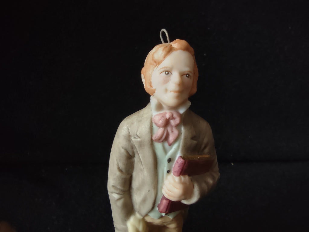 Vintage Hallmark 1991 Bob Cratchit Tiny Tim Porcelain Christmas Ornaments [8182n]