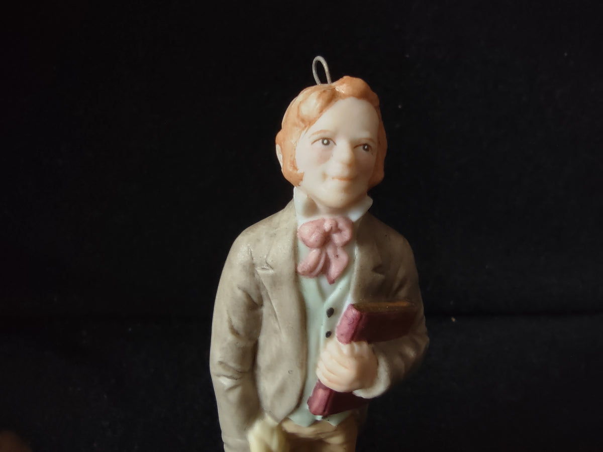 Vintage Hallmark 1991 Bob Cratchit Tiny Tim Porcelain Christmas Ornaments [8182n]
