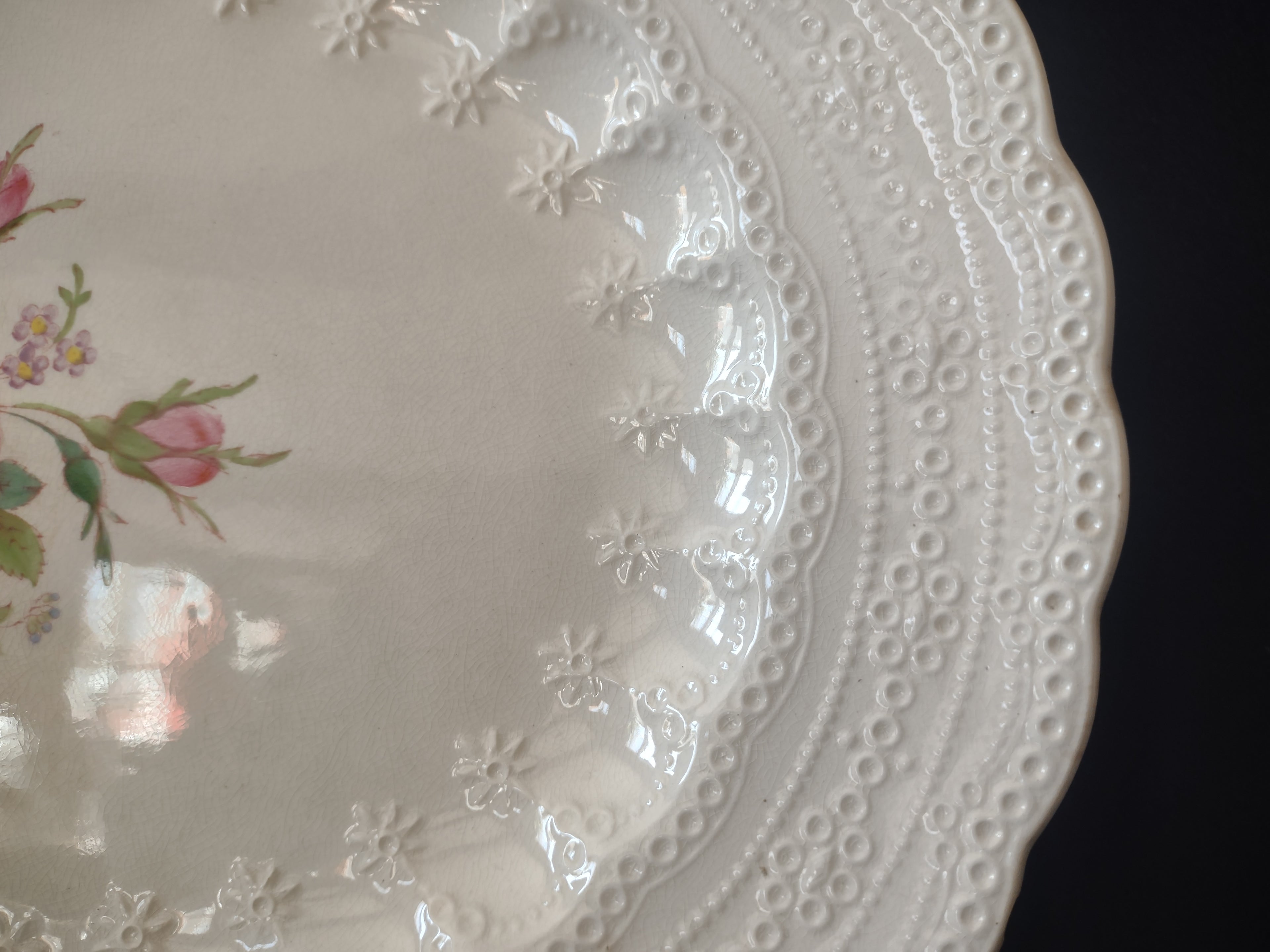 Spode Countryside Jewel Billingsley Rose Serving Platter Ironstone (lot 5783)