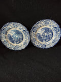 Vintage Johnson Brothers 6" Plate Mill Stream Blue Set Of 2 IMPERFECT (Lot 5583)