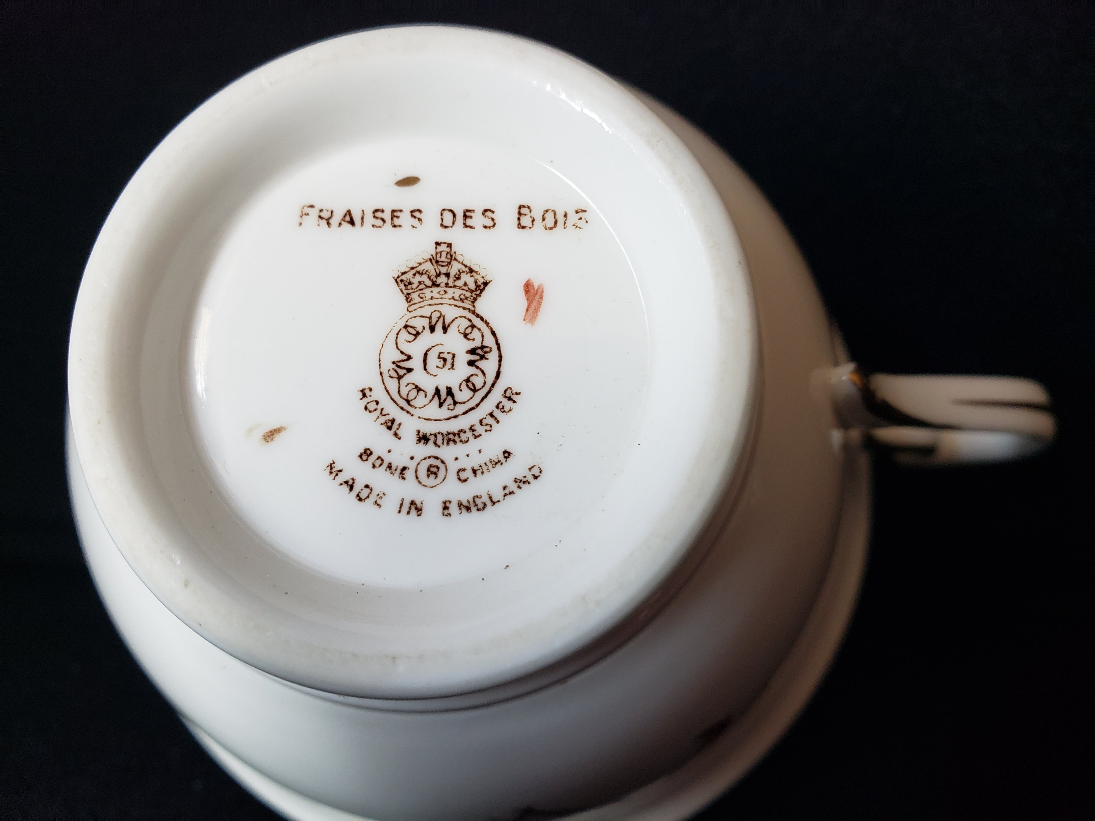 Vintage Royal Worcester Fraises Des Bois Tea Cup ONLY (lot 2110)