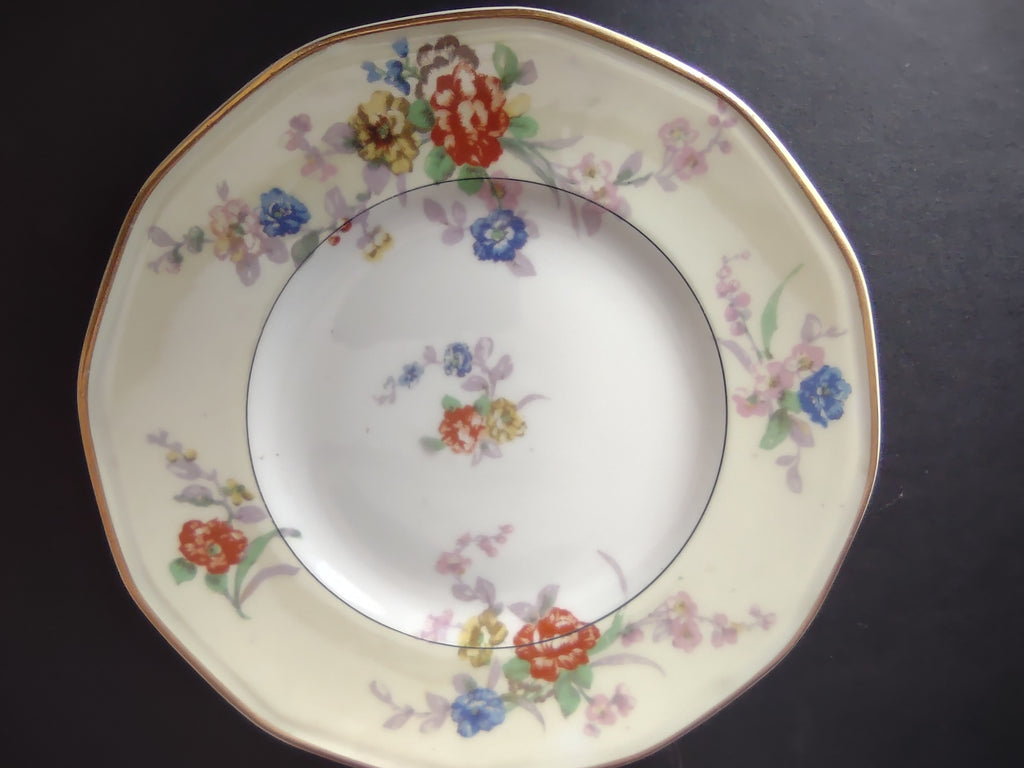 Haviland Limoges 8 x Yellow Jewel Bread Butter Plate Floral (lot 830)
