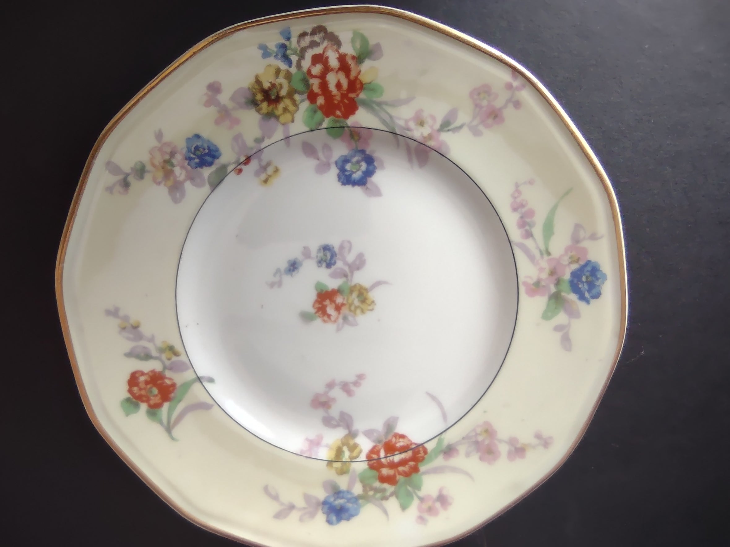 Haviland Limoges 8 x Yellow Jewel Bread Butter Plate Floral (lot 830)