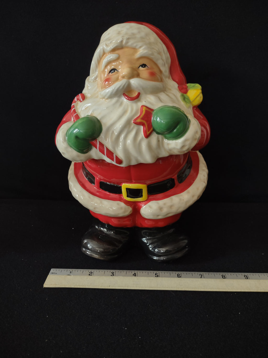 Vintage Cracker Barrel Ceramic Santa Claus Cookie Jar (Lot 3689)