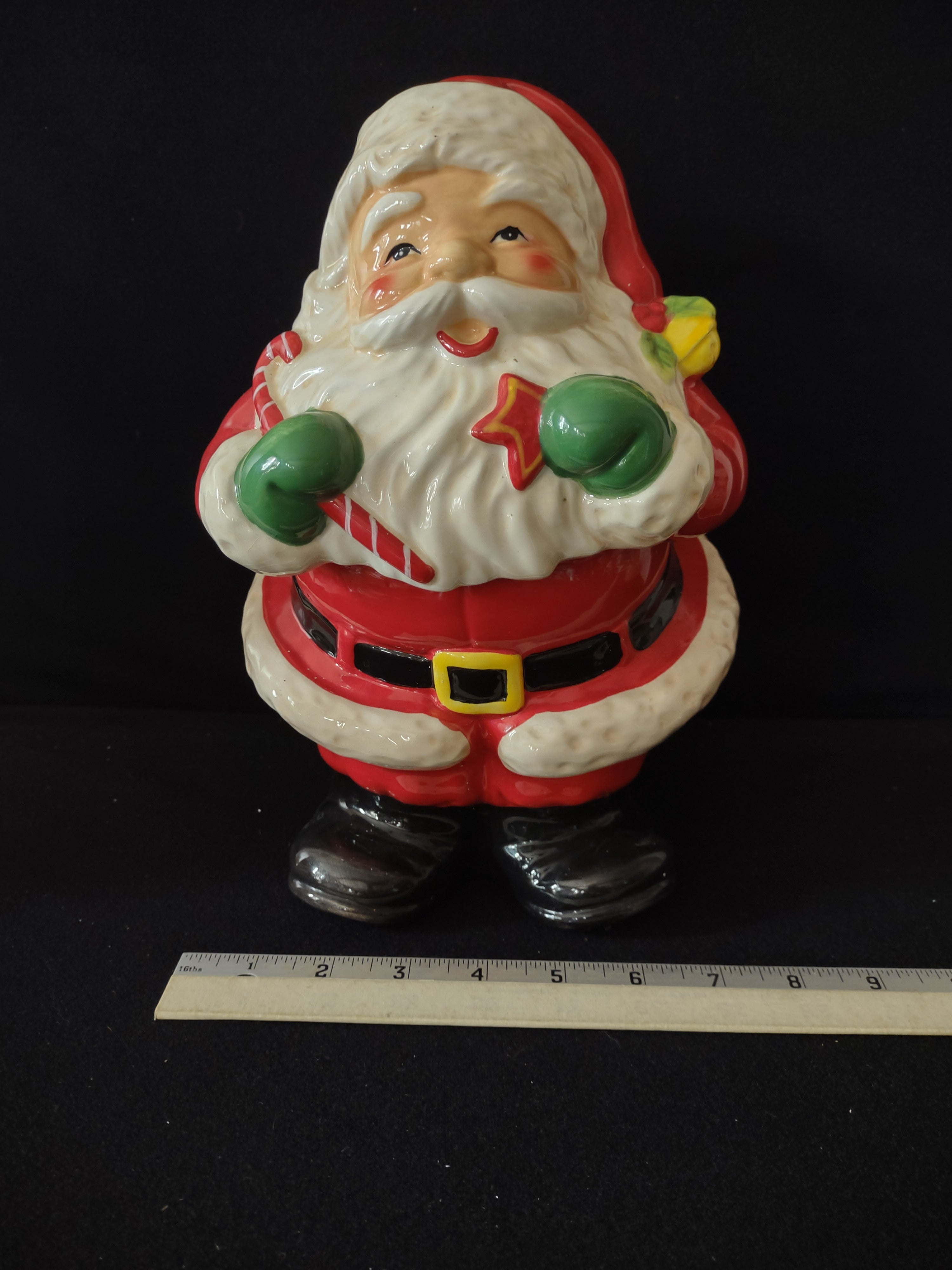 Vintage Cracker Barrel Ceramic Santa Claus Cookie Jar (Lot 3689)