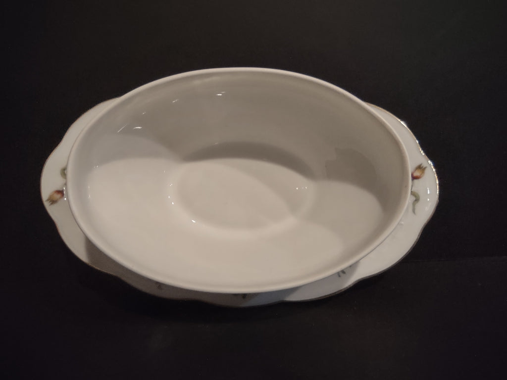 Haviland Limoges France Gold Trim Gravy Bowl Flower Design (lot 596)
