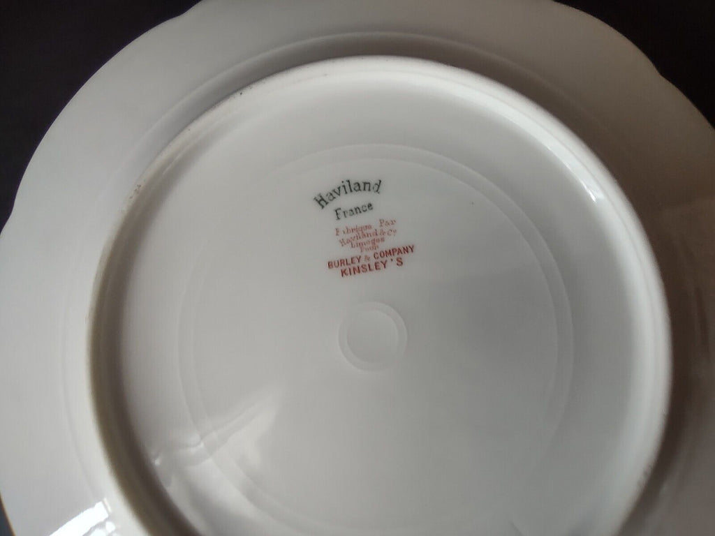 Haviland Limoges Baltimore Rose Salad Plate Gold Trim 8-1/4" (lot 488)