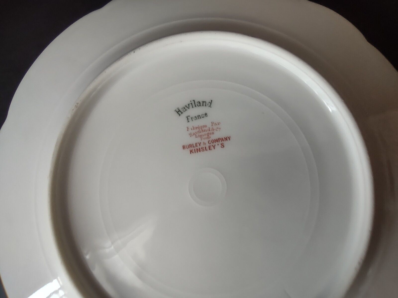 Haviland Limoges Baltimore Rose Salad Plate Gold Trim 8-1/4" (lot 488)
