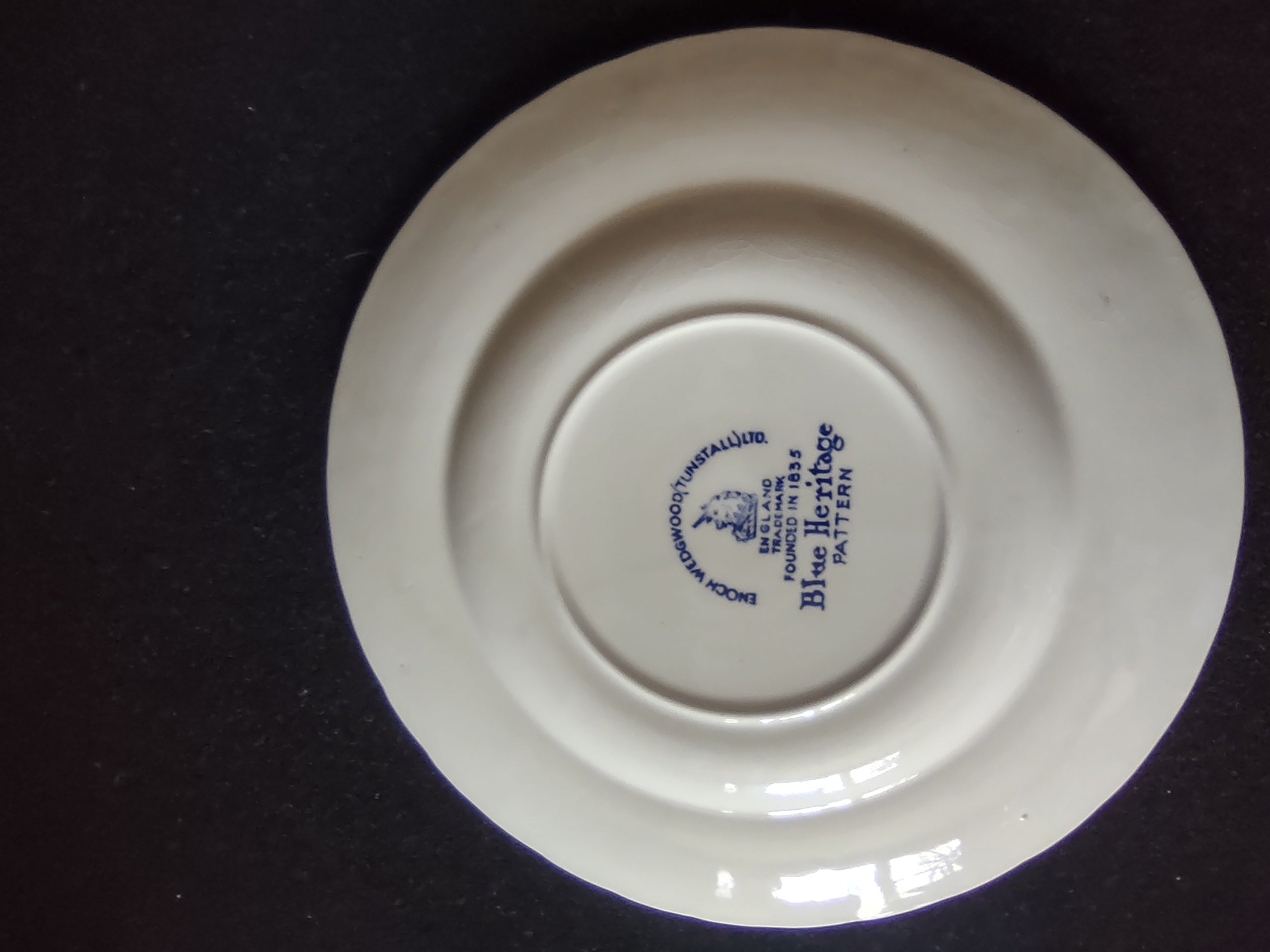 Vintage Enouch Blue Heritage Bread Butter Plate Ironstone England Set Of 4(5971)
