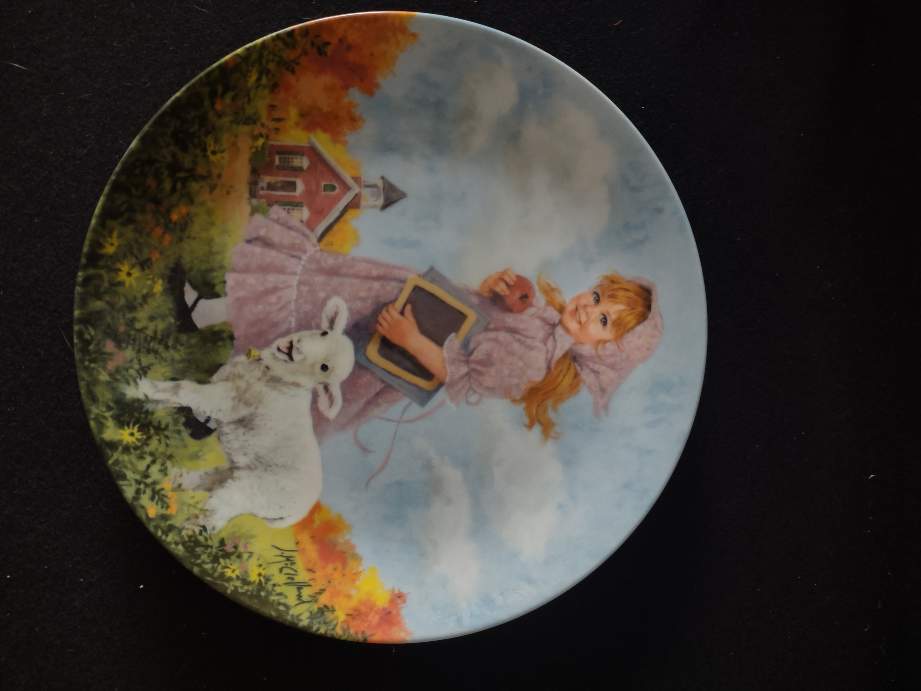 Vintage Mother Goose Collector Plate 7th Issue Mary Had A Little Lamb (Lot 5118