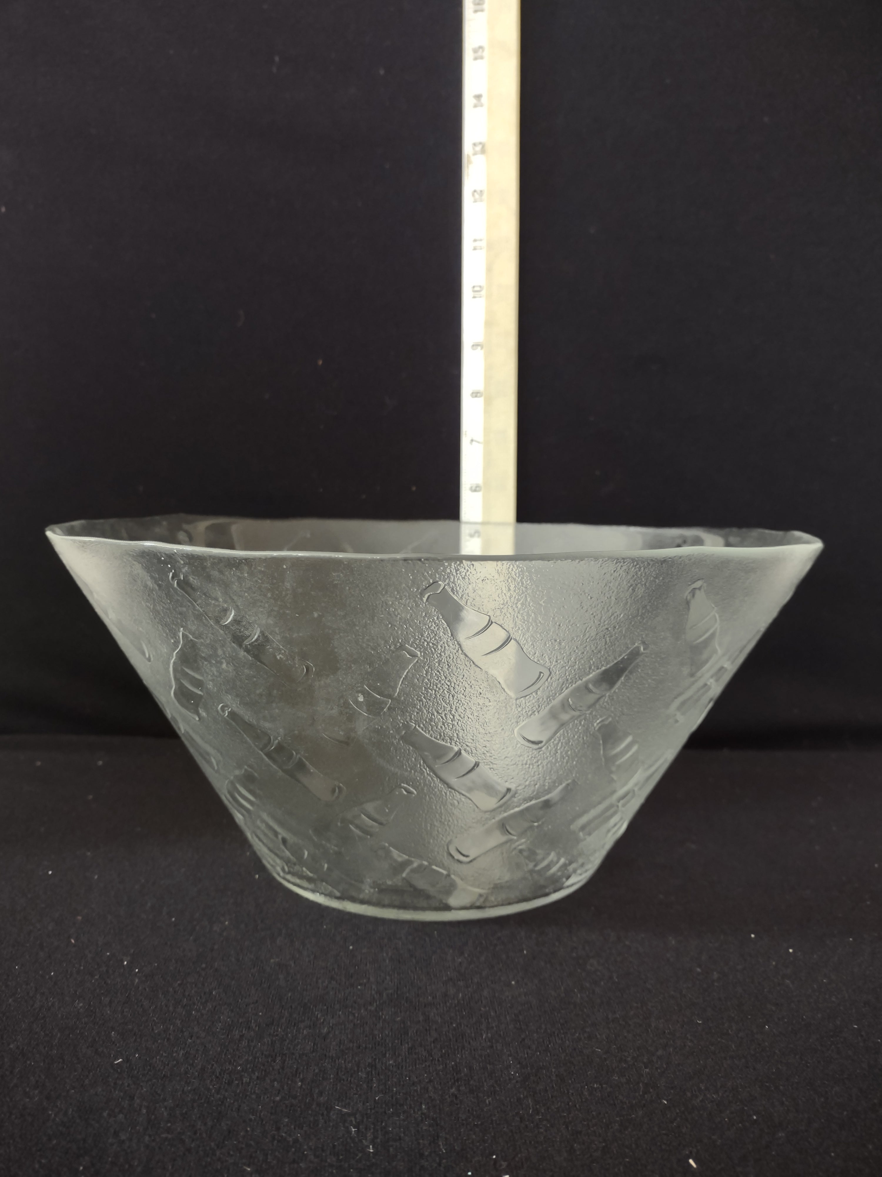 Vintage Coca Cola Chip Candy Bowl x 2 Embossed Bottles Design (Lot 3679)