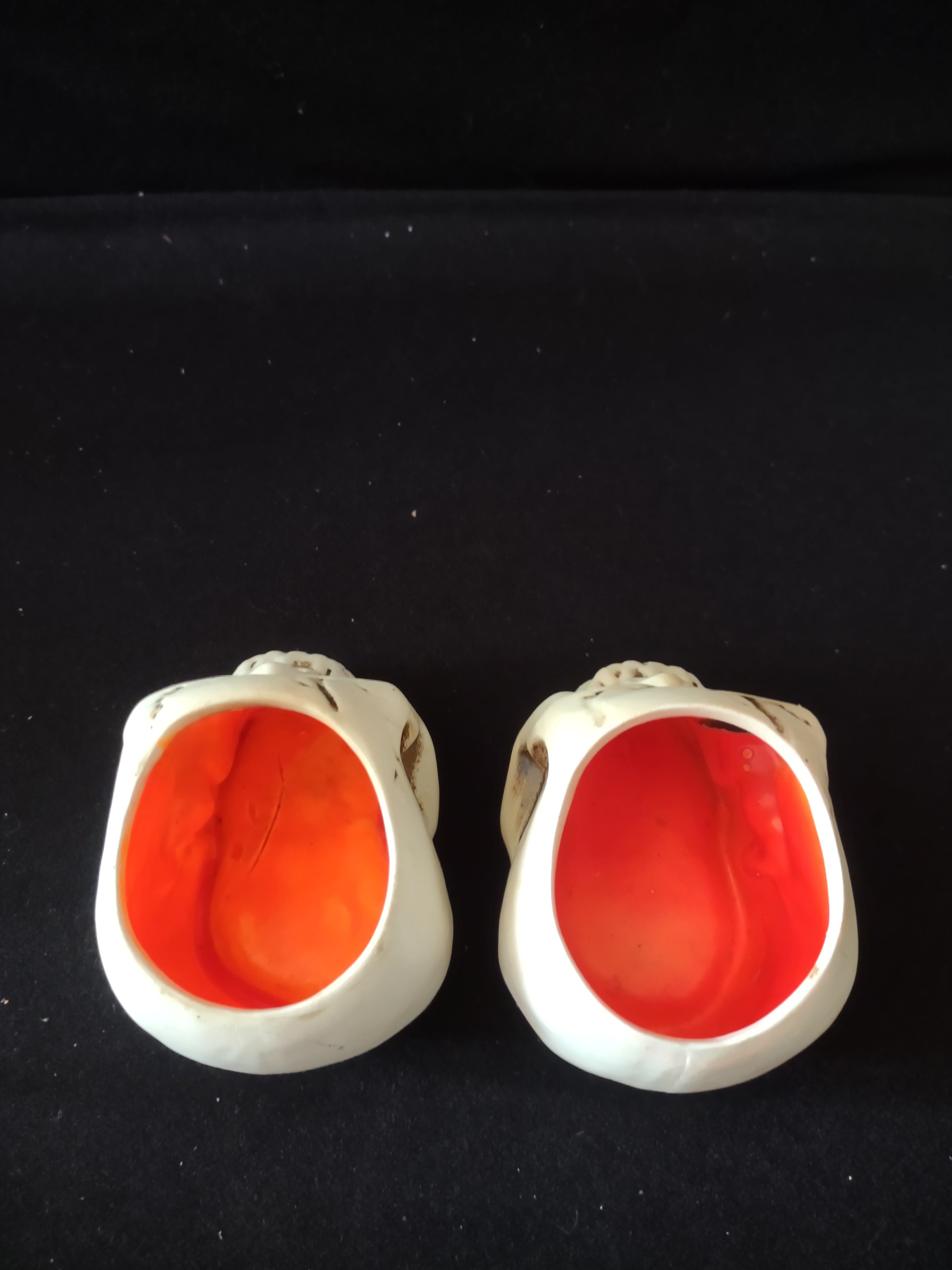 Halloween 4" Skull Candle Holder Set of 2 (Lot 3173)