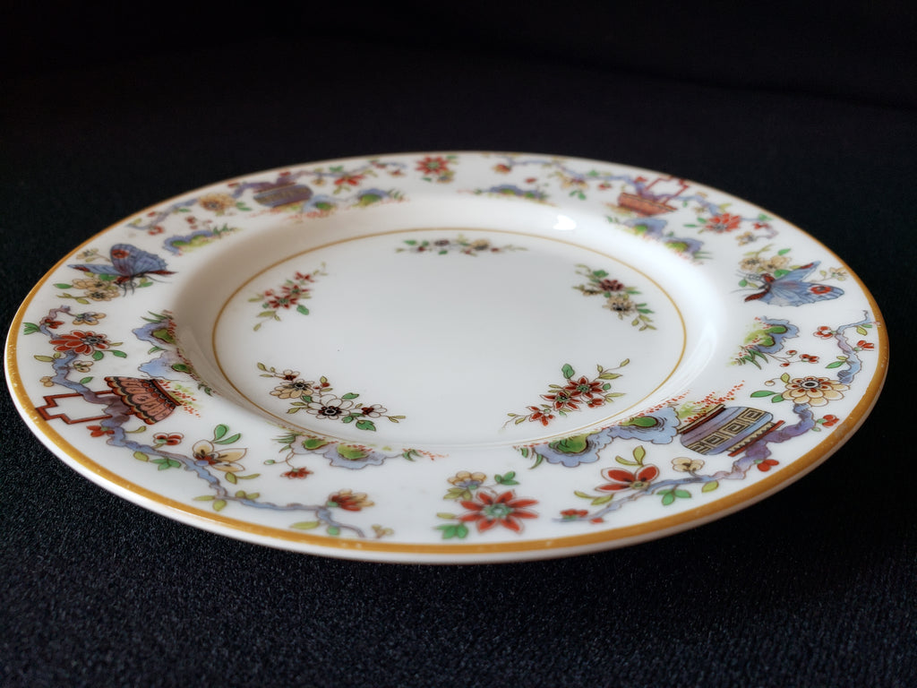 Vintage Royal Worcester Black Higgins Seiter Butterfly Bread Plate 6" (lot 2117)