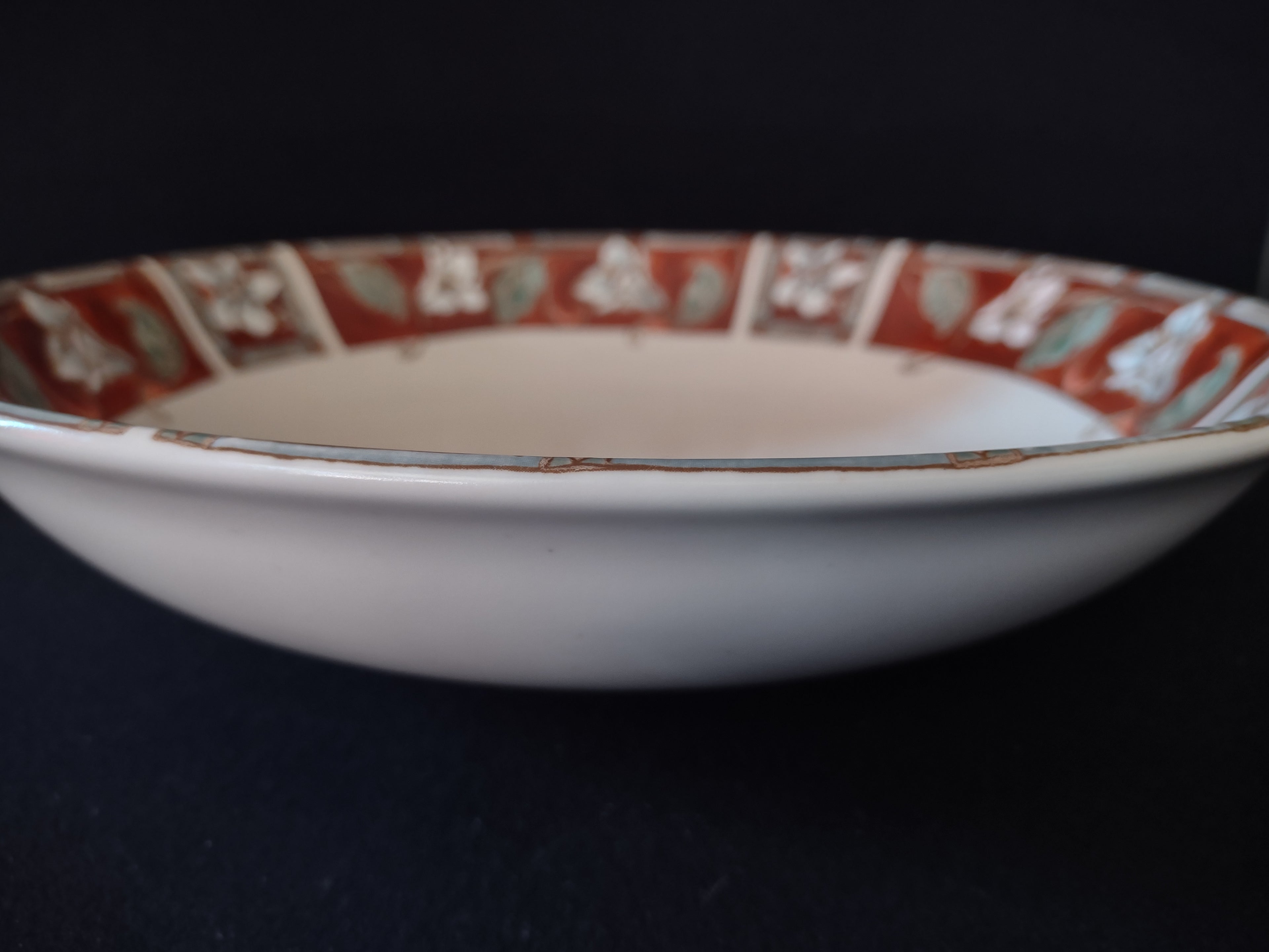 Vintage Pfaltzgraff USA 12" Large Serving Bowl Mission Flower (lot 5270)