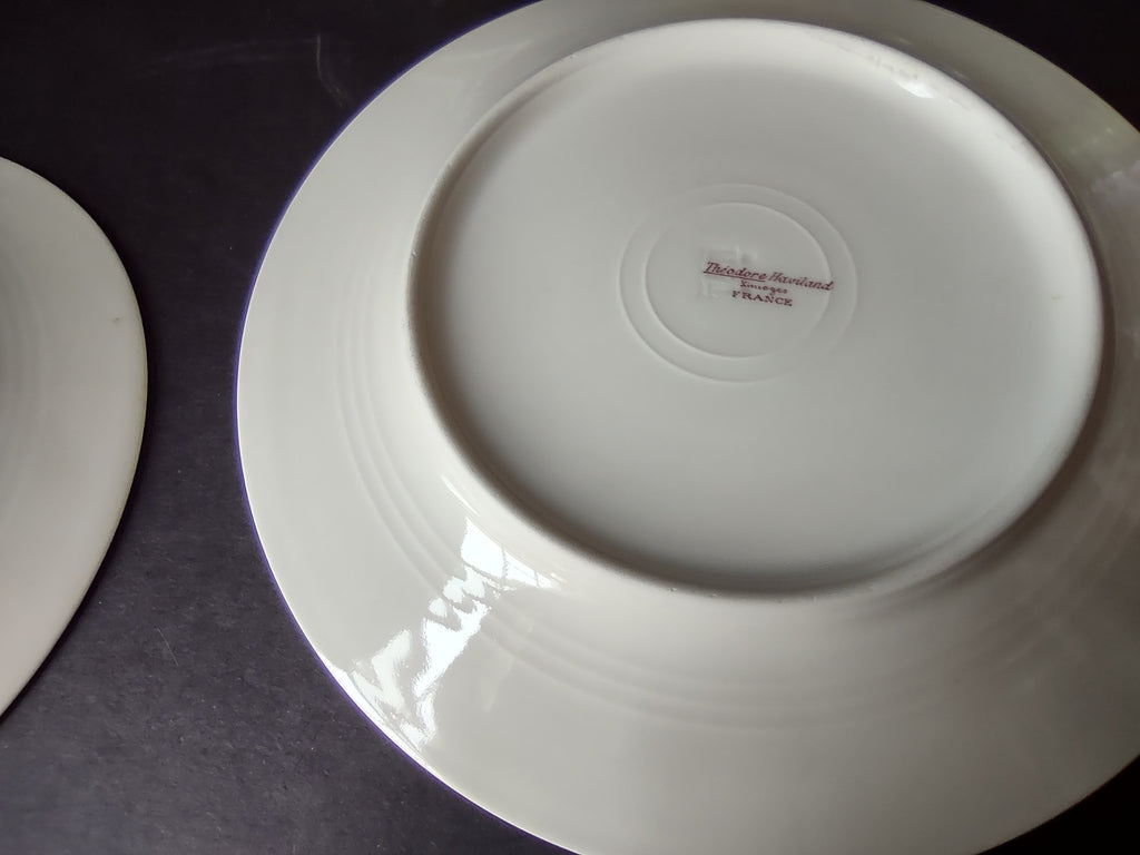 Haviland Limoges 4 x Salad/Dessert & 4 x Bread/Butter Plate Grey Moss (lot 919)