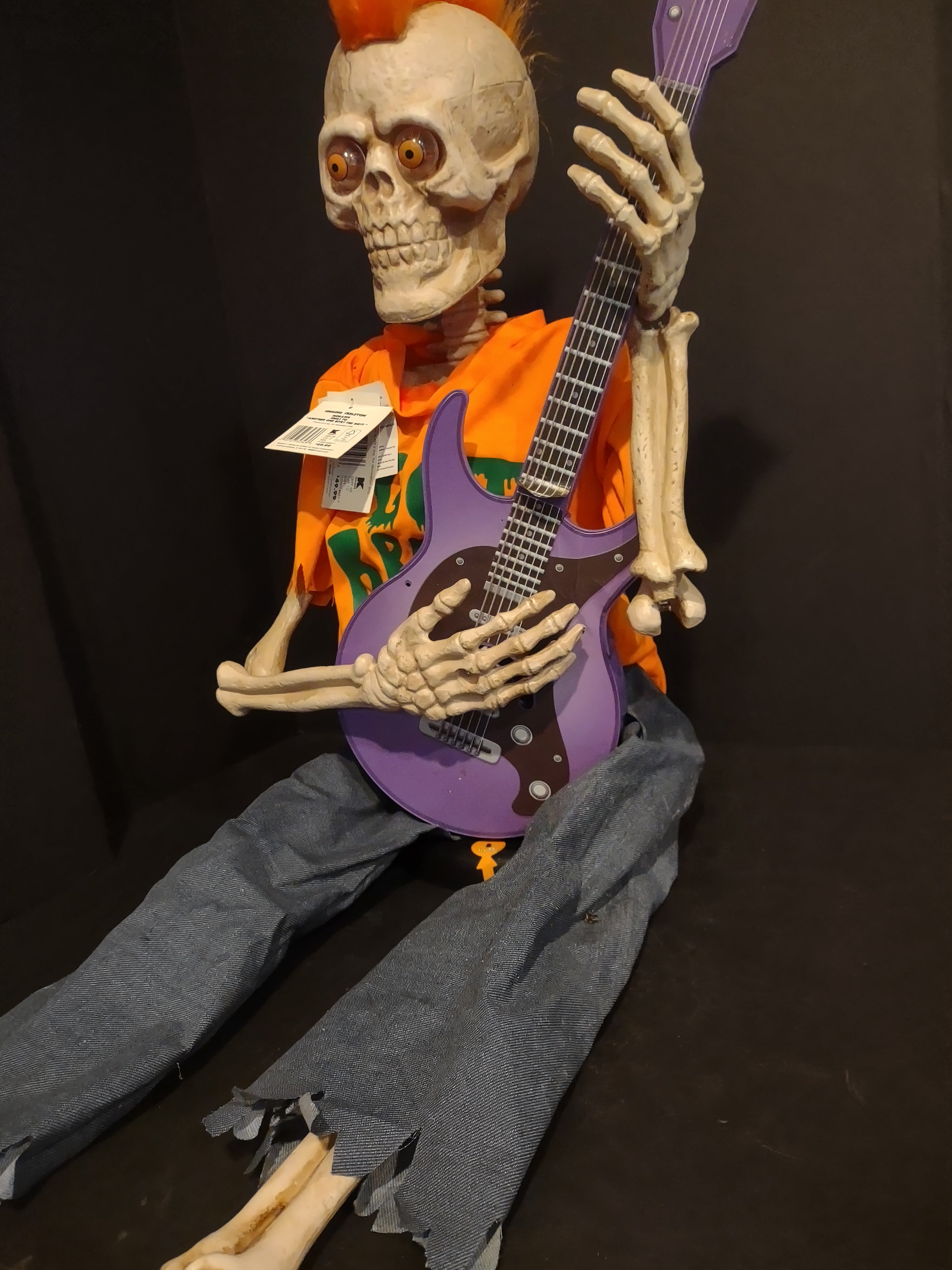 Vintage Skeleton Halloween For Parts - NOT Working (lot 2547j)