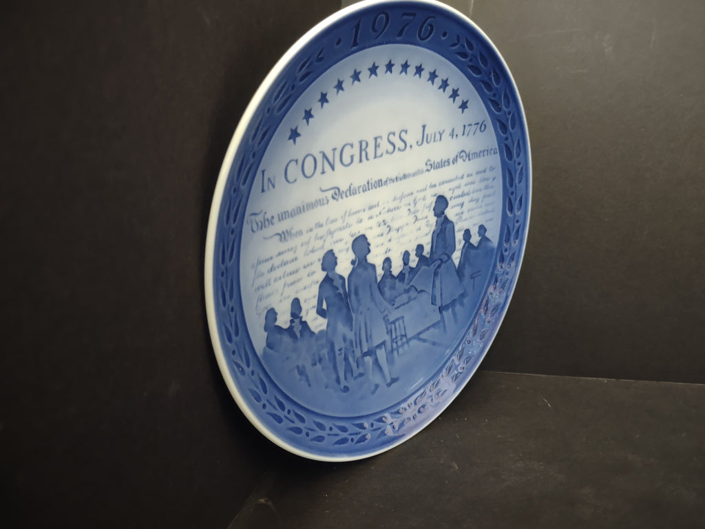 Royal Copenhagen Porcelain Declaration Independence Plate Blue White (lot 3090)