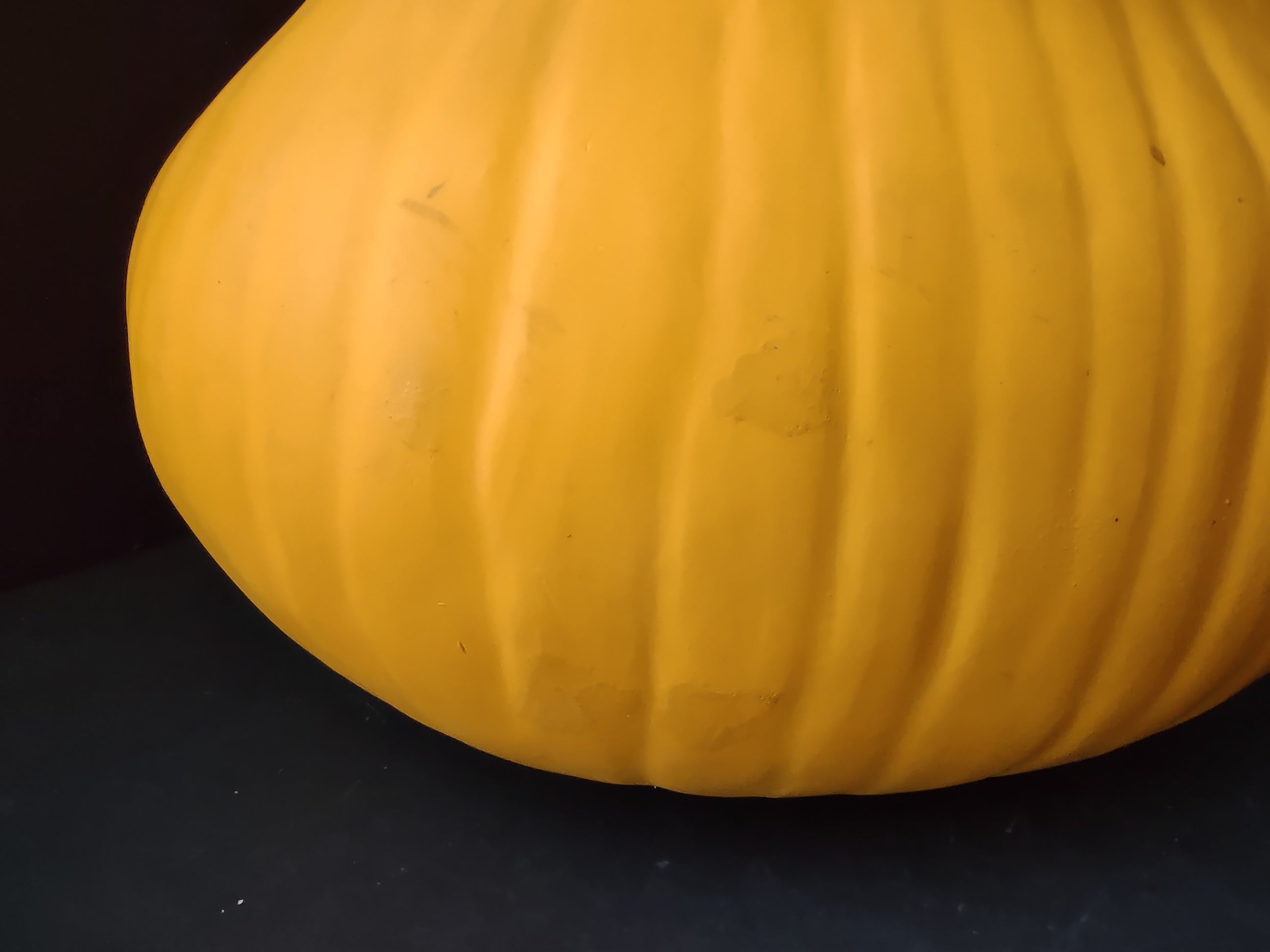 Large 12" Vintage Jack-O'-Lantern Foam Blow Mold Lighted Pumpkin (lot 3014j)