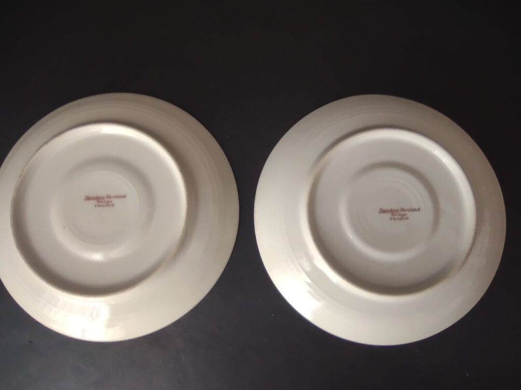 Haviland Limoges Schleiger 625 A Red Rose 2 x Saucer 5-3/4" (lot 540