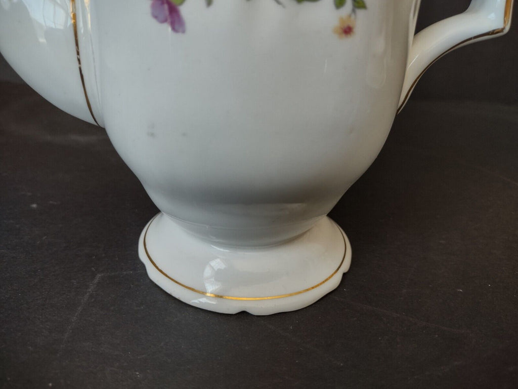 Fine Bone China Crown England Staffordshire Coffee Pot (lot 353) IMPERFECT