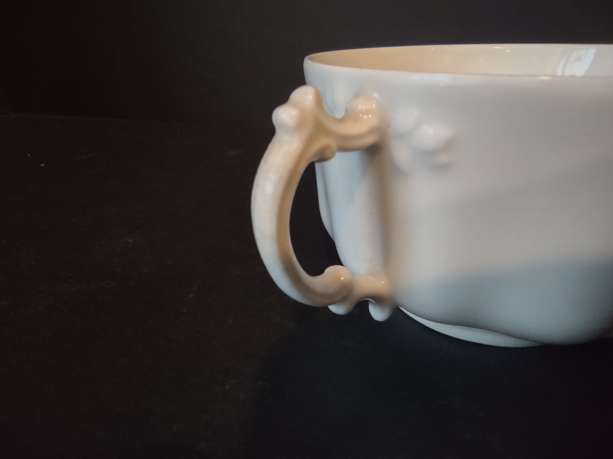 Haviland France Limoges large Flat Tea Cup ONLY White (lot 1038)