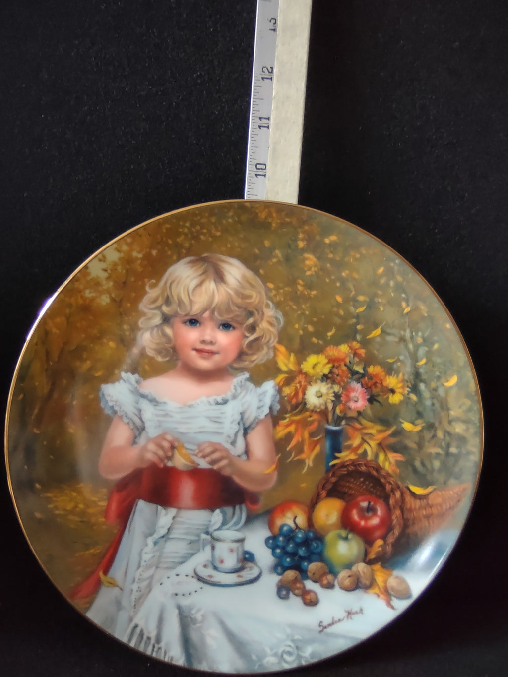 Vintage A Childhood Almanac Collector Plate 10th Issue Indian Summer (Lot 5194)