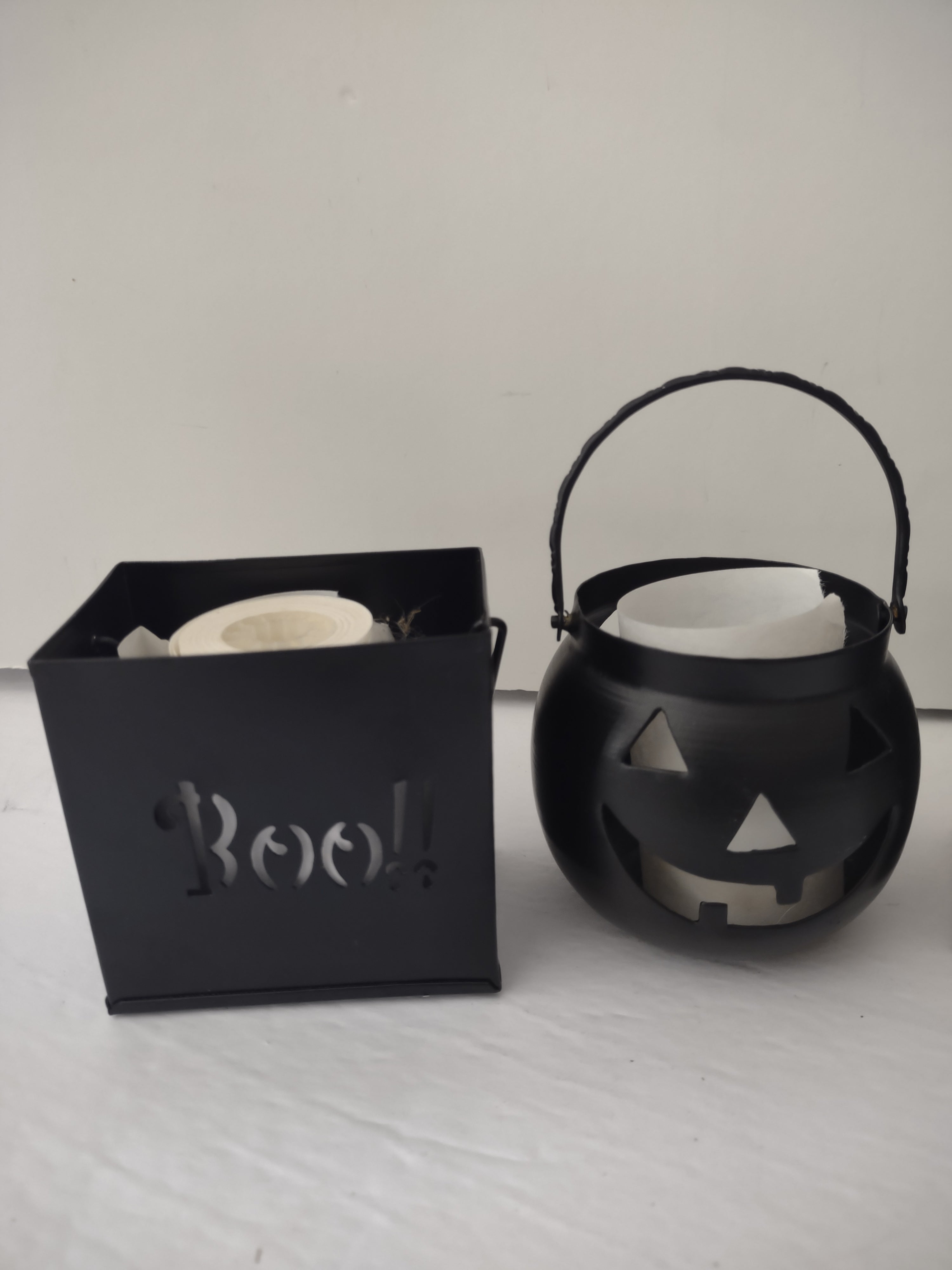 Halloween 31" Yard Stakes LED Light Metal Lantern Witch Boo Pumpkin Cat (Lot3605