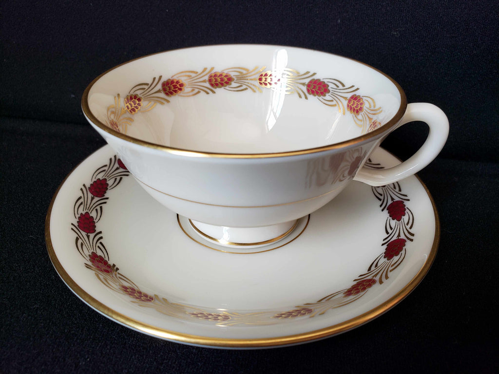 Vintage Lenox Pinehurst O-407-R Tea Cup with Saucer (lot 1937)