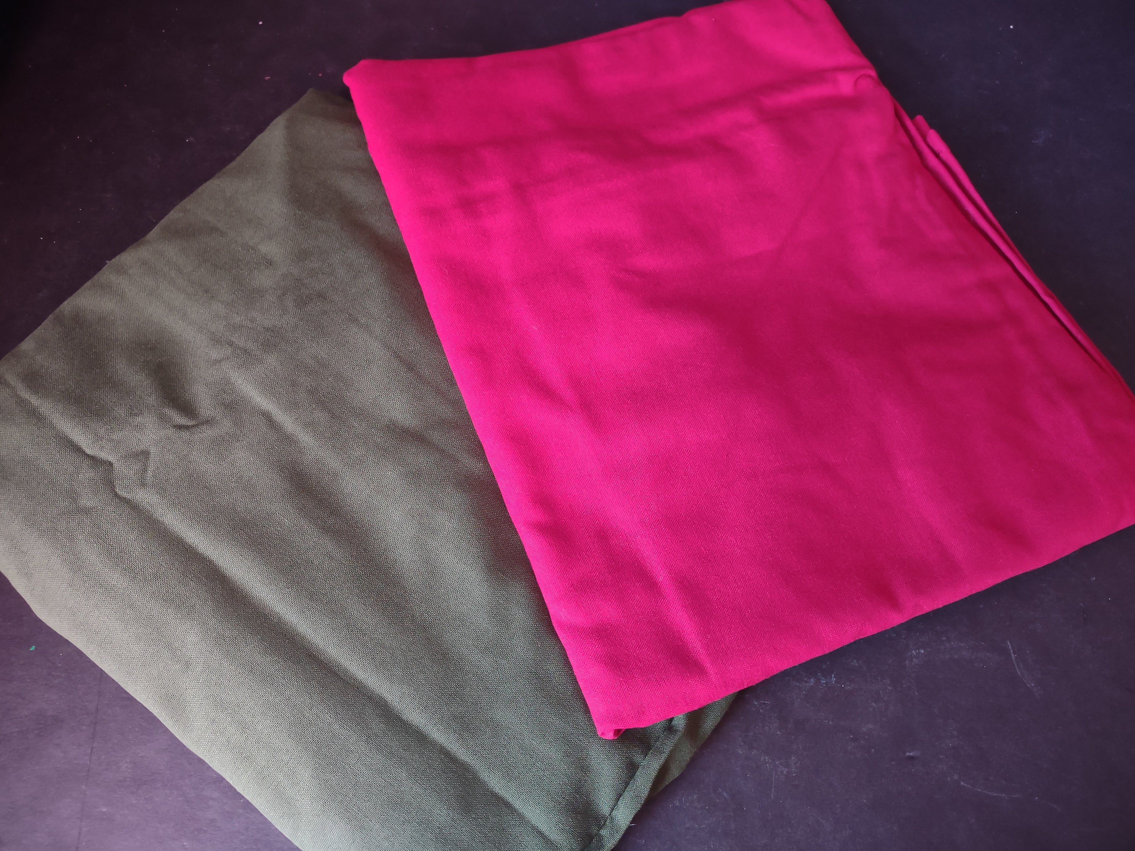 Vintage Set of 2 Dining Room Chair Cover Christmas Green Red (lot 3306)