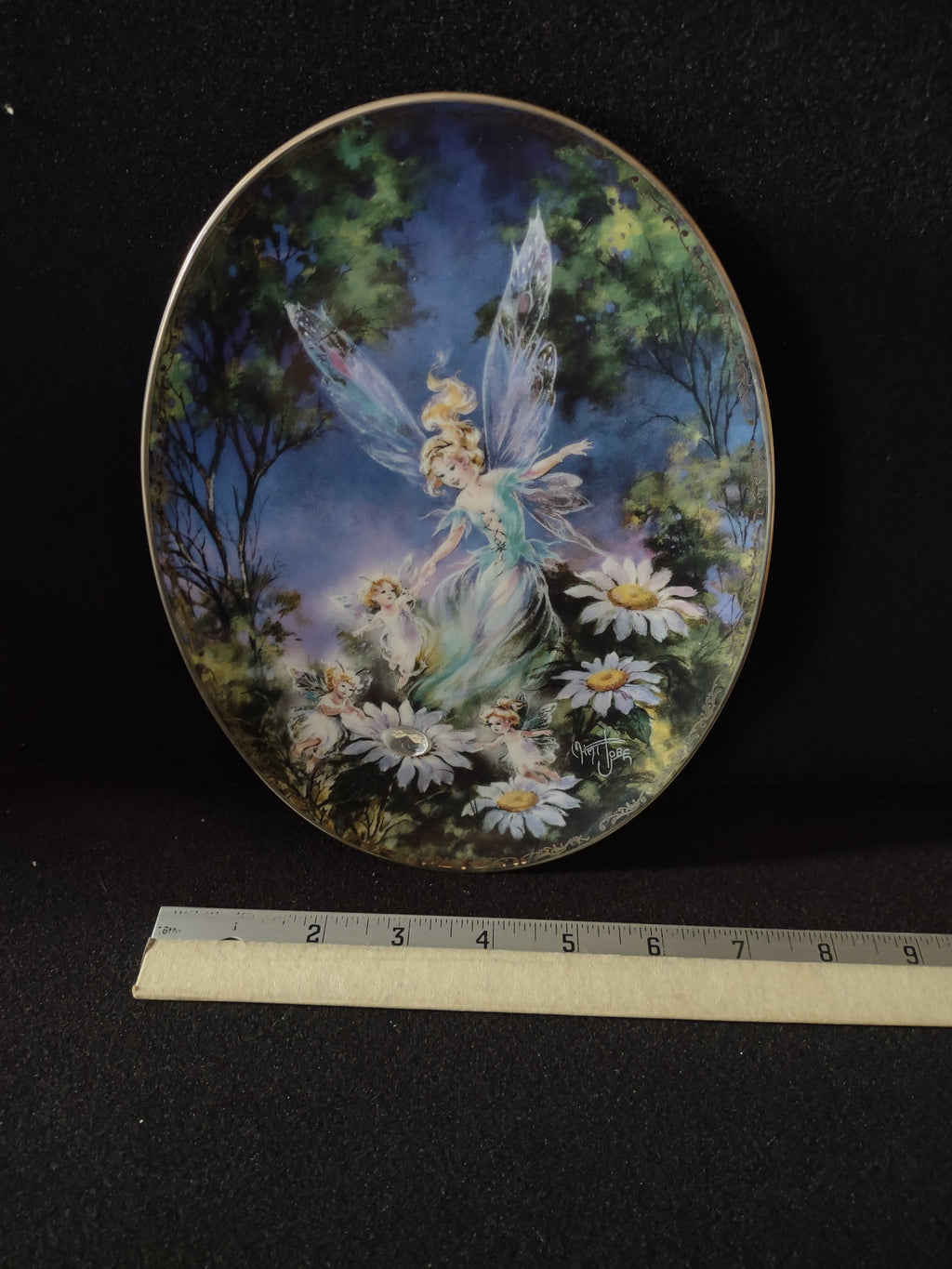 Fairy Wings And Magic Things Bradford Plate Fairies Flowers Gems (Lot 4383)
